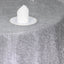 Polyester 120" Round Silver Tablecloth Metallic Fringe Shag Tinsel Table Cover