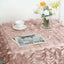 Taffeta 54"x54" Square Tablecloth Dusty Rose 3D Leaf Petal Table Cover