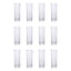 12-Pack Glass Cylinder Vases Square Clear - Durable Heavy Duty Floral Centerpieces for Weddings 10"