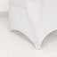 Spandex Chair Cover with Silver Rhinestone Buckled Sash Band White - Stylish Stretch Fitted Slipcover for Banquets & Events