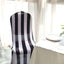 Spandex Chair Cover with Foot Pockets for Banquet Chairs Black/White 2" Stripes - Durable 160GSM Fitted Slipcover for Weddings & Gatherings