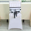 5 Pack Satin 6"x108" Chair Sashes Black/White Stripes - Sophisticated Decor for Weddings & Gatherings