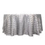 Satin Striped 120" Round Tablecloth Silver - Silky Smooth Seamless Table Cover