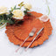 6-Pack Acrylic Plastic Round Charger Plates 13" in Orange with Reef Design, Dinner Charger Tableware
