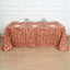 Taffeta 90"x156" Rectangle Tablecloth Terracotta (Rust) | 3D Leaf Petal Design Seamless Table Cover