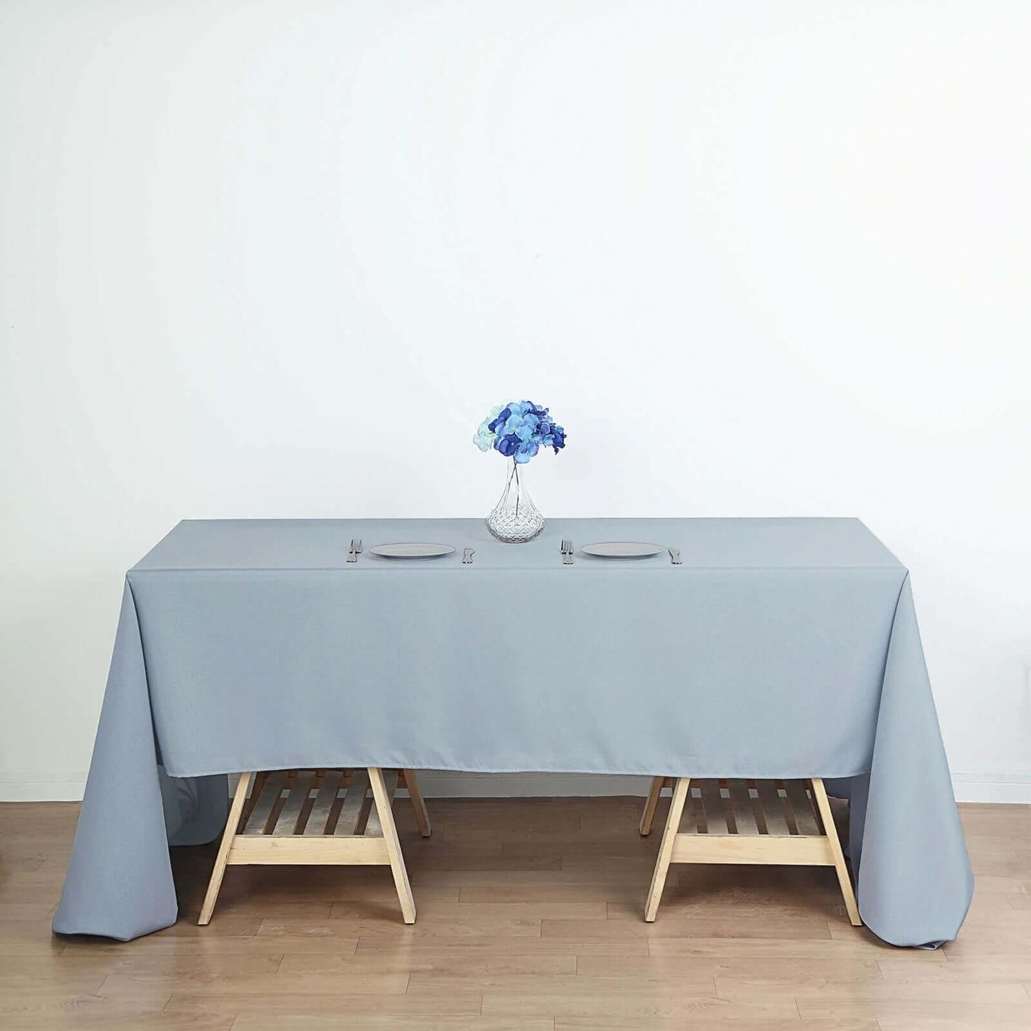 Polyester 60"x126" Rectangle Tablecloth Dusty Blue - Wrinkle-Resistant Table Cover