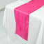 Taffeta 12"x108" Table Runner Fuchsia - Accordion Crinkle Design