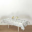 Non-Woven Tablecloth Rectangle White/Green with Olive Leaves Print - Perfect Disposable Table Cover for Summer 60"x102"