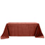 Premium Velvet 90"x132" Rectangle Tablecloth Terracotta (Rust) - Reusable Soft & Seamless Table Cover