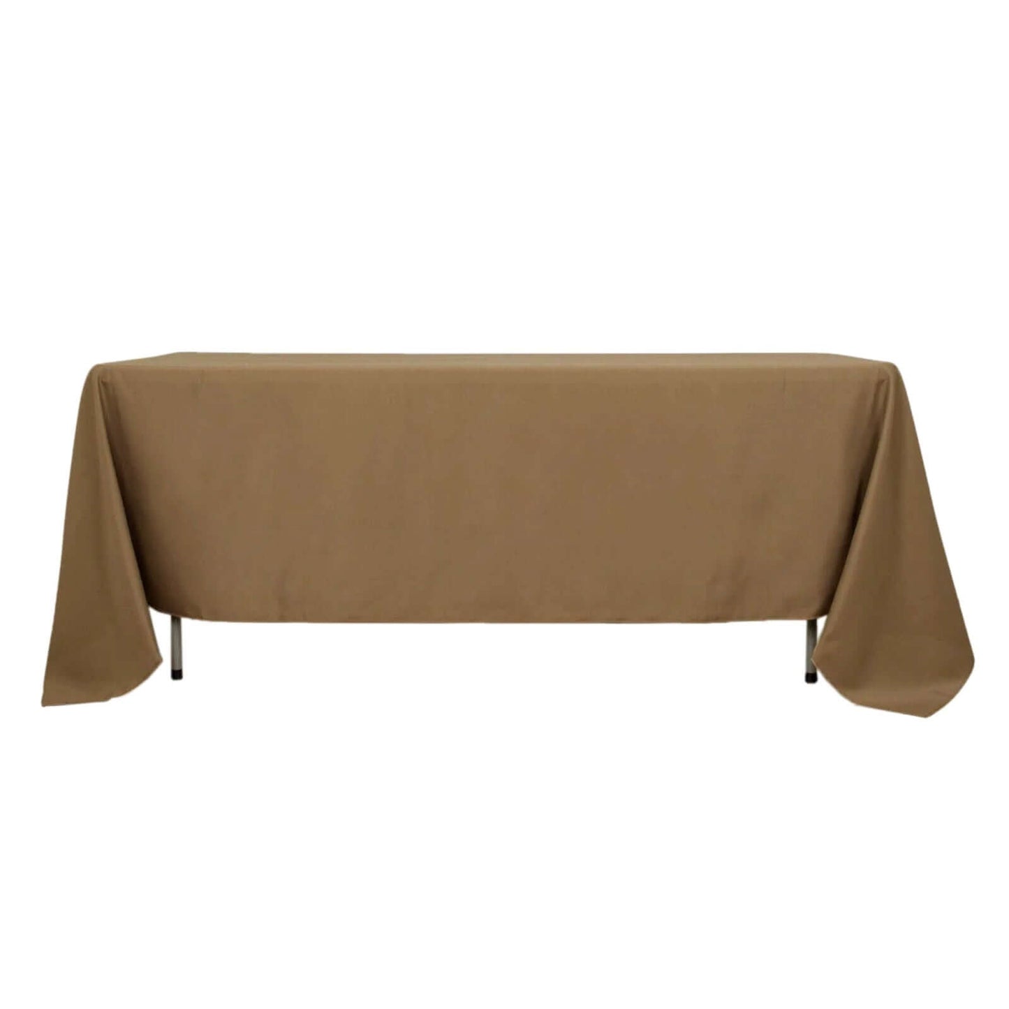 Polyester 72"x120" Rectangle Tablecloth Taupe - Durable and Stylish Table Cover