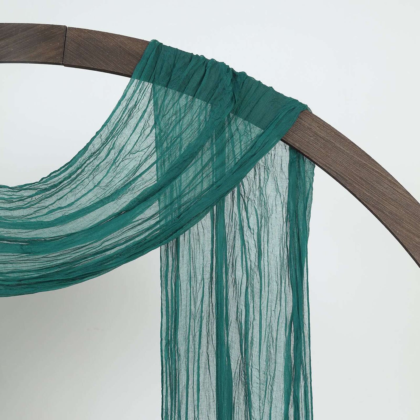 20ft Peacock Teal Gauze Cheesecloth Fabric Wedding Arch Drapery, Window Scarf Valance, Boho Decor Arbor Curtain Panel