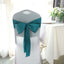 5 Pack Taffeta 6"x106" Chair Sashes Teal Accordion Crinkle Texture - Stylish Decor for Weddings & Gatherings