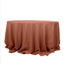Premium Polyester 132" Round Tablecloth Terracotta (Rust) - Seamless 220GSM Wrinkle-Resistant Table Cover