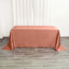 Satin Rectangular 90"x132" Tablecloth Terracotta (Rust) - Seamless Table Cover