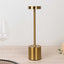 Cordless Table Lamp Modern Metal Gold Design LED Dimmable with Touch Control - Rechargeable Night Light 13"
