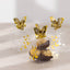 25 Pack Clear Transparent Square Party Favor Boxes with Gold Butterfly Top, Clear Candy Treat Gift Boxes - 2"x2"x4"