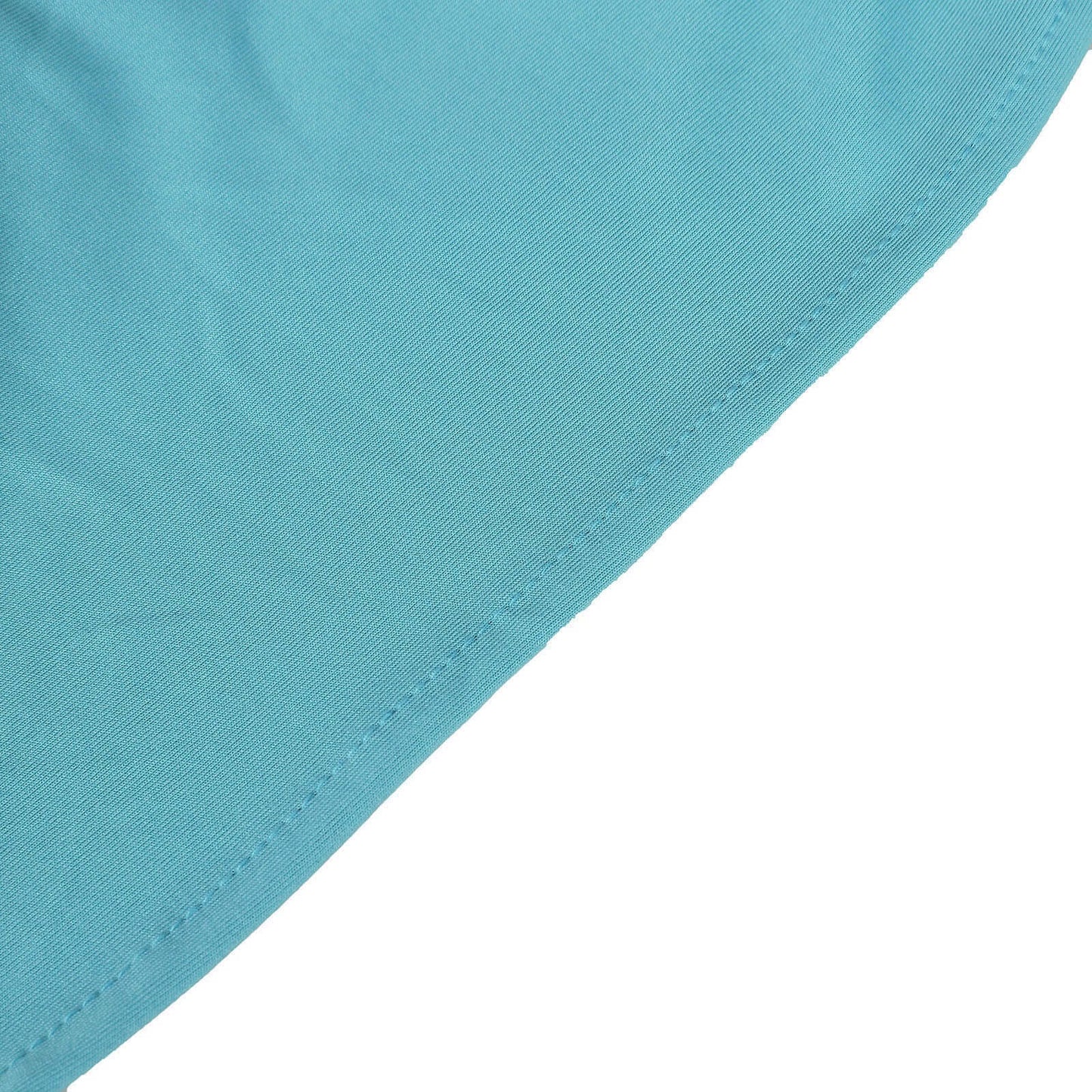 5 Pack Stretch Spandex Chair Sashes Turquoise - Reusable Chair Bands with Silver Diamond Ring Slide Buckle 5"x14"