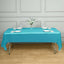 5-Pack Plastic Table Covers Turquoise Rectangle - Reliable PVC Disposable Covers for Gatherings 54"x108"