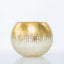 Glass Flower Vase Gold Foiled Crackle Bubble - Stylish Centerpiece for Events 4.5"
