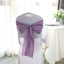 5 Pack Taffeta 6"x106" Chair Sashes Violet Amethyst Accordion Crinkle Texture - Stylish Decor for Weddings & Gatherings