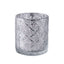6-Pack Mercury Glass Candle Holders Shiny Silver with Geometric Design - Votive Tealight Holders 3"
