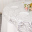 Mesh 72"x72" Table Overlay Square Tablecloth Silver - Wave Embroidered Sequins Table Topper