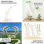 8ft Gold Metal Half Crescent Moon Wedding Arbor Frame, Curved Design Arch Flower Balloon Stand
