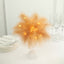 Table Lamp Feather Design Natural LED Battery Operated - Cordless Wedding Centerpiece 15"