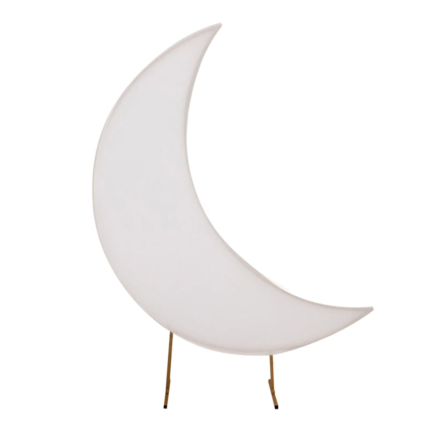 6.5ft White Spandex Crescent Moon Chiara Backdrop Stand Cover, Custom Stretch Fitted Wedding Arch Cover