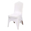 Premium Stretch Spandex Chair Cover for Banquet Chairs White - Durable Fitted 160GSM Fabric with 3-Way Open Arch & Foot Pockets
