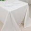 100% Cotton 90"x132" Rectangle Tablecloth White Linen - Seamless, Soft & Breathable Table Cover
