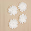 4 Pack 12" White Life-Like Soft Foam Craft Dahlia Flower Heads