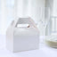 25 Pack Classic White Candy Gift Tote Gable Boxes, Party Favor Treat Bags - 6"x3.5"x7"
