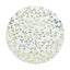 10-Pack Plastic 10" Round Dinner Plates in White with Gold Leaf Design - Heavy Duty Disposable Party Plates for Stylish Events & Memorable Gatherings