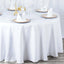 Premium Polyester 132" Round Tablecloth White - Seamless 220GSM Wrinkle-Resistant Design for Upscale Occasions