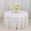 100% Cotton 120" Round Tablecloth White Linen - Seamless, Soft & Breathable Table Cover