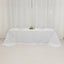 Fire Retardant Premium Polyester 90"x156" Rectangular Tablecloth White - Stylish High-Performance Seamless Table Cover for Large Gatherings