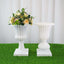 2 Pack 20" White Urn Planter, Floral Pedestal Flower Pot Plant Stand - PVC