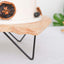 Wooden Cake Cupcake Stand Natural Wood Slice Design - Cheese Board Serving Tray with Hairpin Legs 12" Square