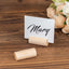 10-Pack Wooden Place Card Holders Farmhouse Cylindrical Design Natural - Rustic Table Number Stands 2"