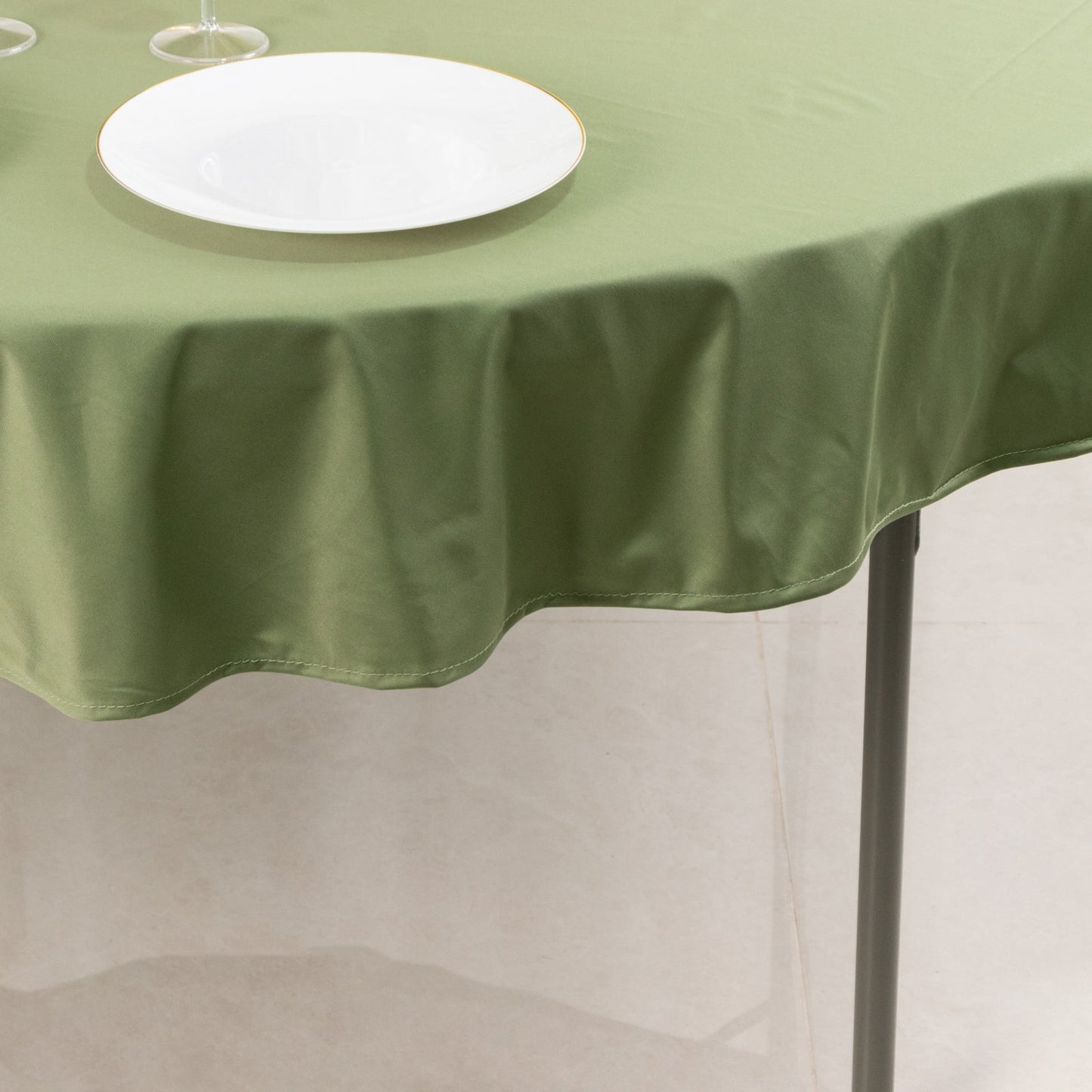 Scuba Round 70" Tablecloth Dusty Sage Green - Wrinkle Free & Stain Resistant Table Cover