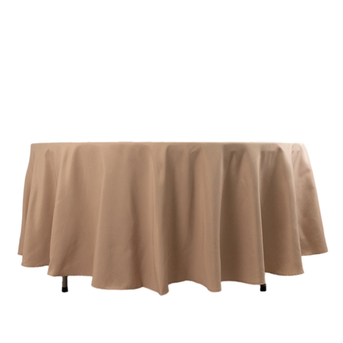 Premium Polyester 108" Round Tablecloth Nude - Wrinkle-Resistant 220GSM Table Cover