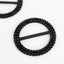 20 Pack Diamond Round Chair Sash Band Buckle Pins Black - Timeless Rhinestone Napkin Rings 2.5"