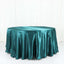 Satin 120" Round Tablecloth Peacock Teal - Stylish Seamless Table Cover