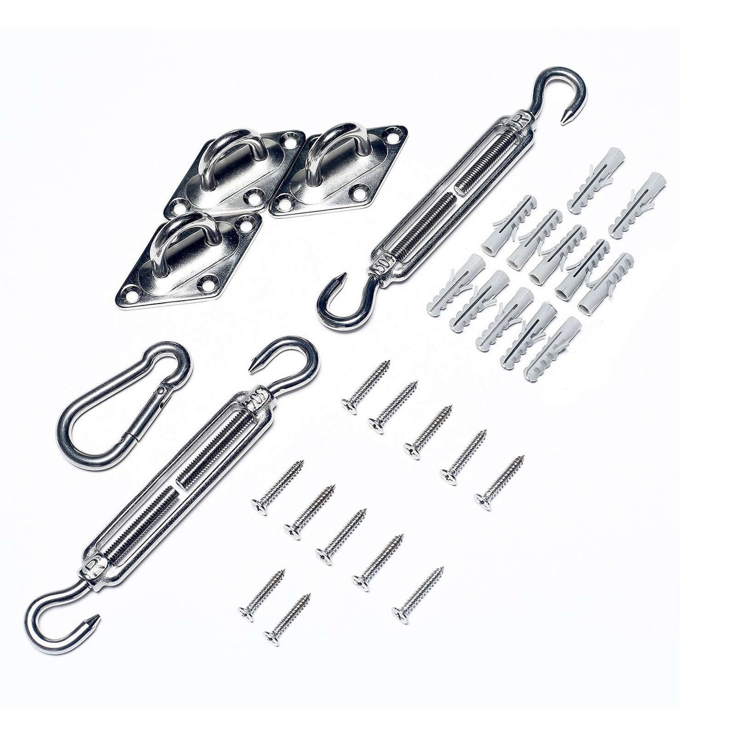Triangle Stainless Steel Sun Shade Sail Installation Hardware Kit