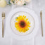 25-Pack Paper 7" Round Dessert Plates White with Sunflower Design - Disposable Salad Plates for Rustic Events & Garden Themes