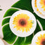 25-Pack Paper 7" Round Dessert Plates White with Sunflower Design - Disposable Salad Plates for Rustic Events & Garden Themes