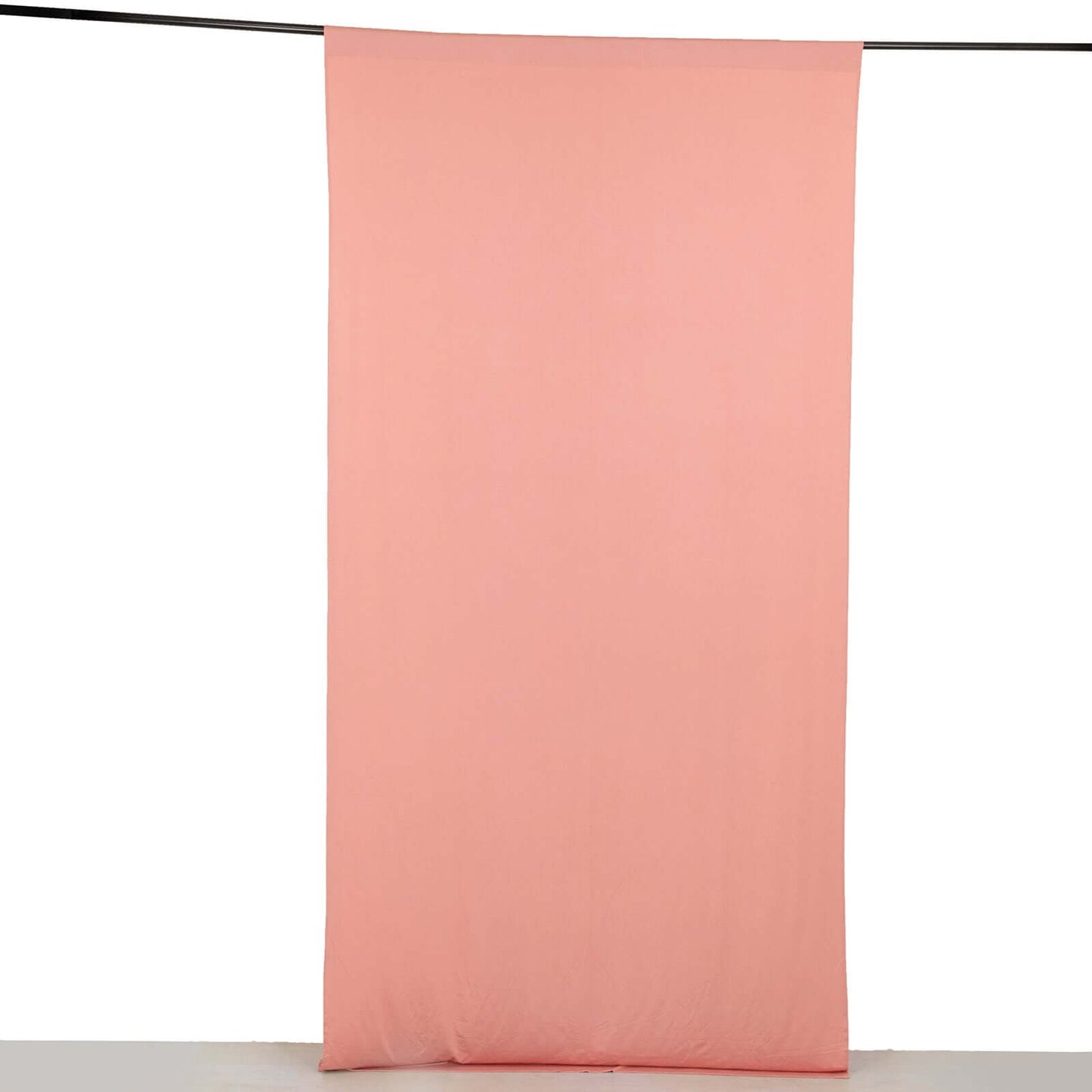 Dusty Rose 4-Way Stretch Spandex Event Curtain Drapes, Wrinkle Free Backdrop Event Panel with Rod Pockets - 5ftx10ft
