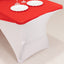 Stretch Spandex 72"x30" Rectangle Table Cover Red/White Cross Over Design - Versatile & Sleek Two-Piece Fitted Tablecloth with Elastic Foot Pockets