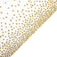 5-Pack Plastic Table Covers White Rectangle with Gold Confetti Dots - Durable PVC Disposable Tablecloths for Events 54"x108"